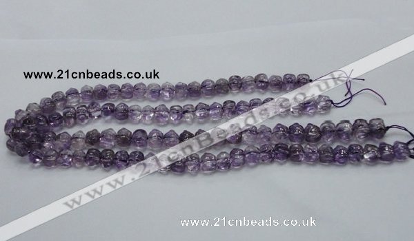 CNA40 15.5 inches 8*11mm pig-shaped grade A natural amethyst beads