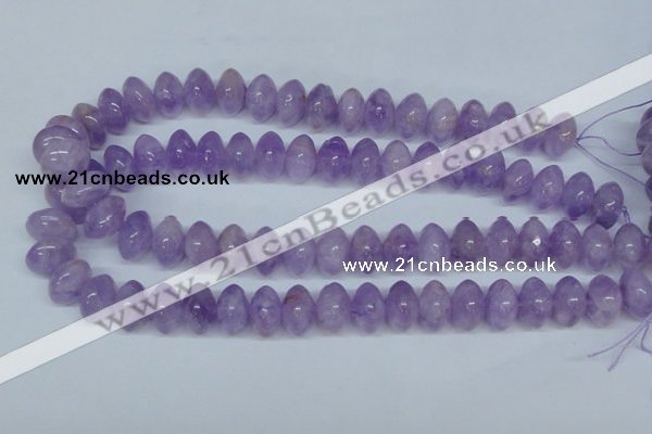 CNA409 15.5 inches 10*16mm rondelle natural lavender amethyst beads