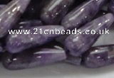 CNA41 15.5 inches 10*30mm teardrop grade AB natural amethyst beads