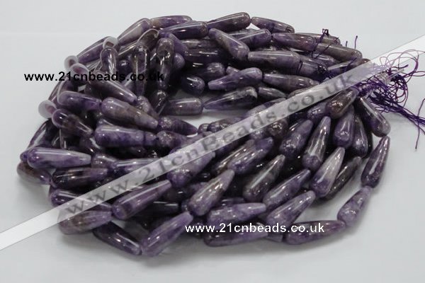 CNA41 15.5 inches 10*30mm teardrop grade AB natural amethyst beads
