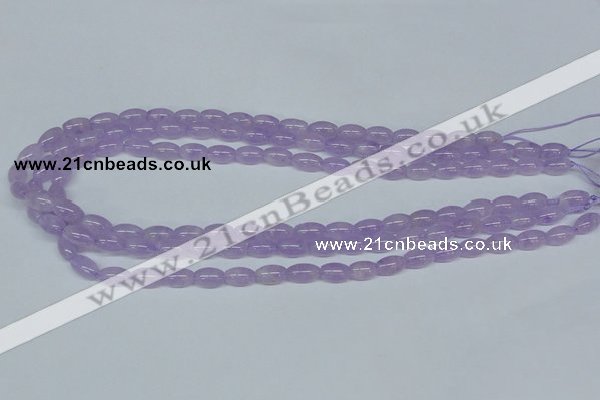 CNA410 15.5 inches 6*10mm rice natural lavender amethyst beads