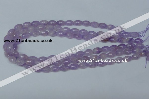 CNA411 15.5 inches 8*12mm rice natural lavender amethyst beads