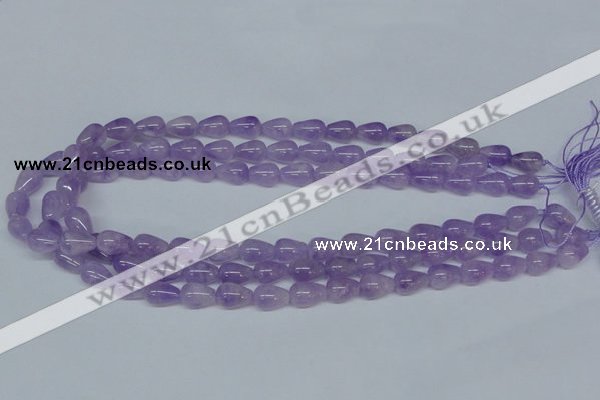 CNA416 15.5 inches 8*12mm teardrop natural lavender amethyst beads