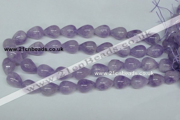 CNA419 15.5 inches 15*20mm teardrop natural lavender amethyst beads