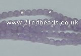 CNA420 15.5 inches 4mm faceted round natural lavender amethyst beads