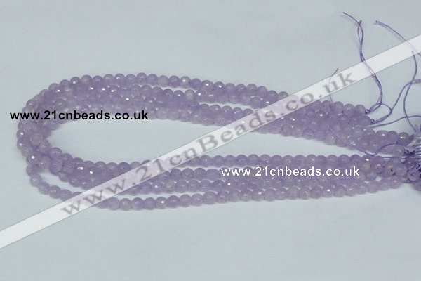 CNA421 15.5 inches 6mm faceted round natural lavender amethyst beads