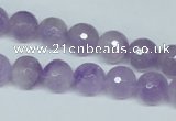 CNA423 15.5 inches 10mm faceted round natural lavender amethyst beads