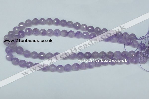 CNA423 15.5 inches 10mm faceted round natural lavender amethyst beads