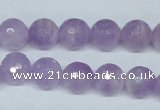 CNA424 15.5 inches 12mm faceted round natural lavender amethyst beads