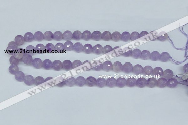 CNA424 15.5 inches 12mm faceted round natural lavender amethyst beads