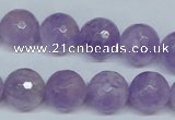 CNA425 15.5 inches 14mm faceted round natural lavender amethyst beads