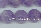 CNA426 15.5 inches 18mm faceted round natural lavender amethyst beads