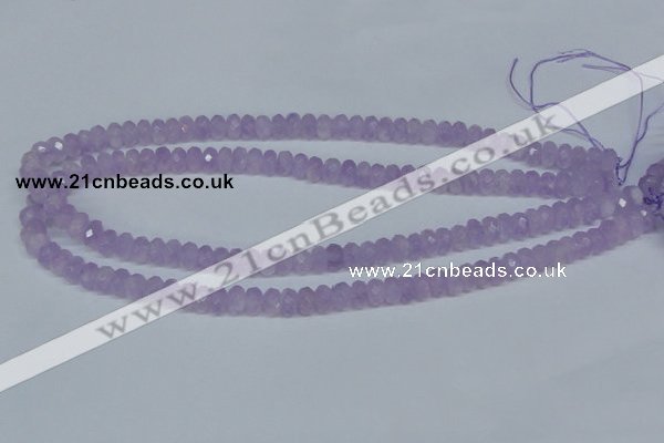 CNA427 4*8mm faceted rondelle natural lavender amethyst beads