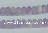 CNA428 6*10mm faceted rondelle natural lavender amethyst beads