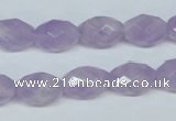 CNA429 10*14mm faceted rice natural lavender amethyst beads