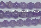 CNA433 15.5 inches 12*12mm skull shape natural lavender amethyst beads