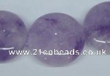 CNA438 15.5 inches 25mm flat round natural lavender amethyst beads