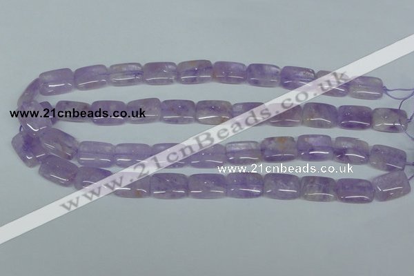 CNA440 15.5 inches 13*18mm rectangle natural lavender amethyst beads