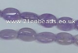 CNA443 15.5 inches 10*12mm oval natural lavender amethyst beads