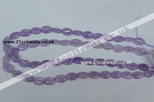 CNA443 15.5 inches 10*12mm oval natural lavender amethyst beads