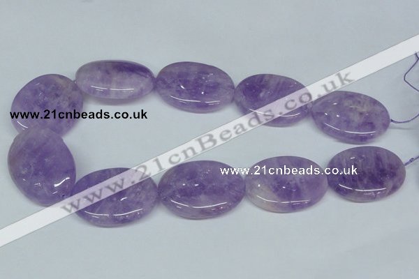 CNA451 15.5 inches 25*30mm oval natural lavender amethyst beads