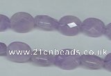 CNA454 15.5 inches 10*12mm faceted oval natural lavender amethyst beads