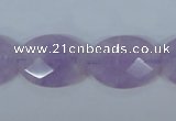 CNA457 15.5 inches 16*22mm faceted oval natural lavender amethyst beads