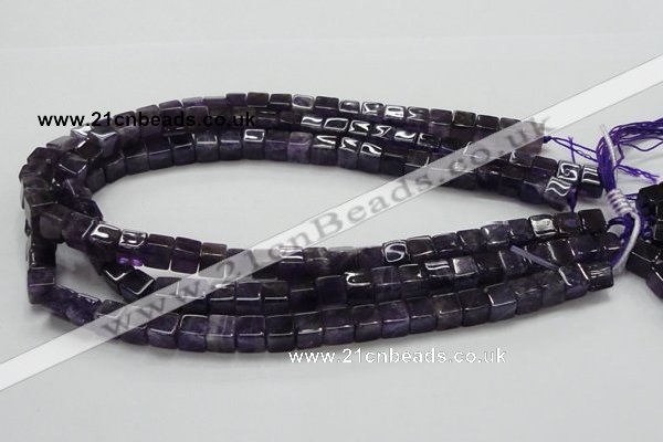 CNA46 15.5 inches 8*8*8mm cube grade A natural amethyst beads