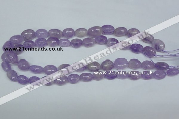 CNA465 15.5 inches 10*14mm nugget natural lavender amethyst beads