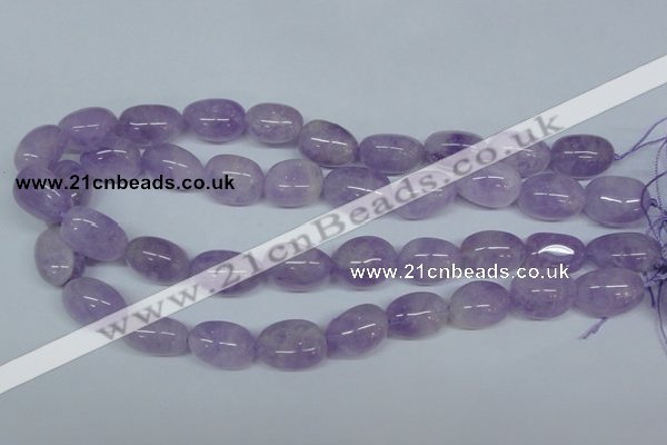 CNA466 15.5 inches 14*18mm nugget natural lavender amethyst beads