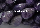 CNA48 15.5 inches 13*18mm faceted teadrop grade AB natural amethyst beads