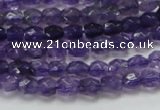 CNA50 15.5 inches 6*7mm faceted rice grade A natural amethyst beads