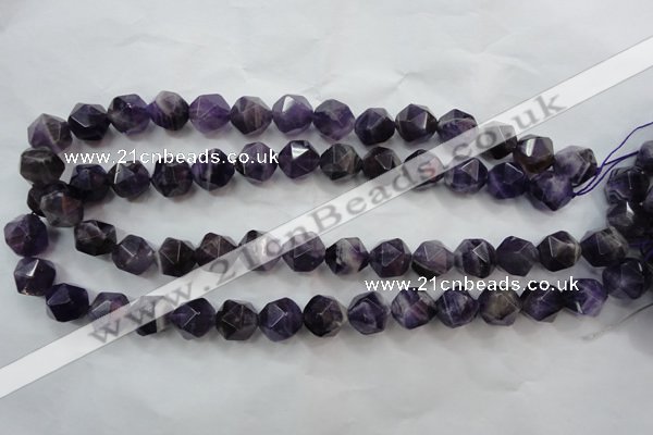 CNA506 15 inches 16mm faceted nuggets amethyst gemstone beads