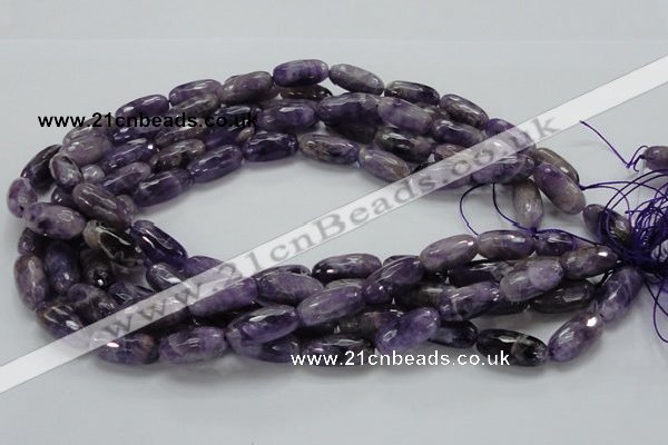 CNA52 15.5 inches 10*20mm faceted rice grade AB natural amethyst beads