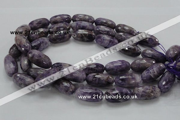 CNA55 15.5 inches 15*30mm faceted rice grade AB natural amethyst beads