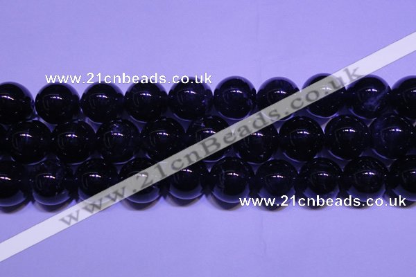 CNA567 15.5 inches 18mm round AA grade natural dark amethyst beads