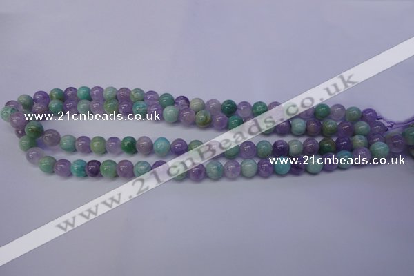 CNA652 15 inches 8mm round lavender amethyst & amazonite beads