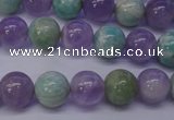 CNA653 15 inches 10mm round lavender amethyst & amazonite beads