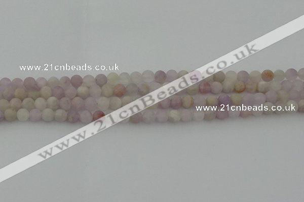 CNA671 15.5 inches 6mm round matte lavender amethyst beads