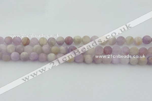 CNA672 15.5 inches 8mm round matte lavender amethyst beads