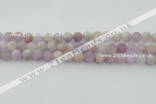 CNA673 15.5 inches 10mm round matte lavender amethyst beads