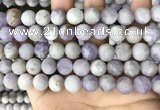 CNA678 15.5 inches 10mm round matte lavender amethyst beads