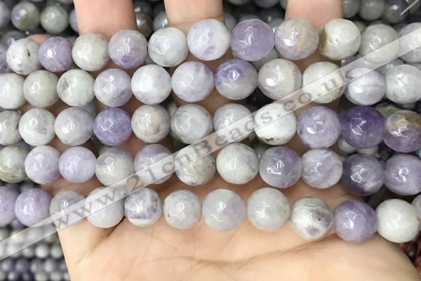 CNA688 15.5 inches 10mm faceted round lavender amethyst beads