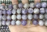 CNA689 15.5 inches 12mm faceted round lavender amethyst beads