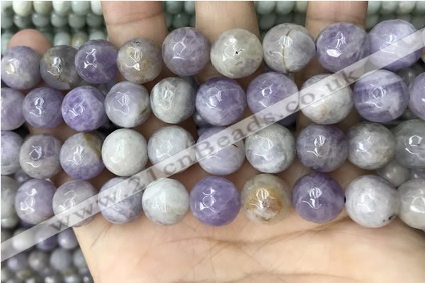 CNA689 15.5 inches 12mm faceted round lavender amethyst beads