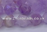 CNA694 15.5 inches 12mm faceted nuggets lavender amethyst beads