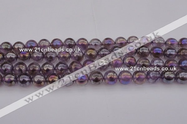 CNA703 15.5 inches 10mm round AB-color amethyst gemstone beads