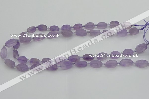 CNA721 15.5 inches 8*12mm oval amethyst gemstone beads wholesale