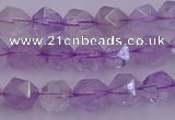 CNA730 15.5 inches 6mm faceted nuggets light lavender amethyst beads