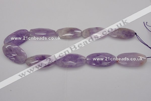 CNA750 15.5 inches 20*40mm faceted oval lavender amethyst beads